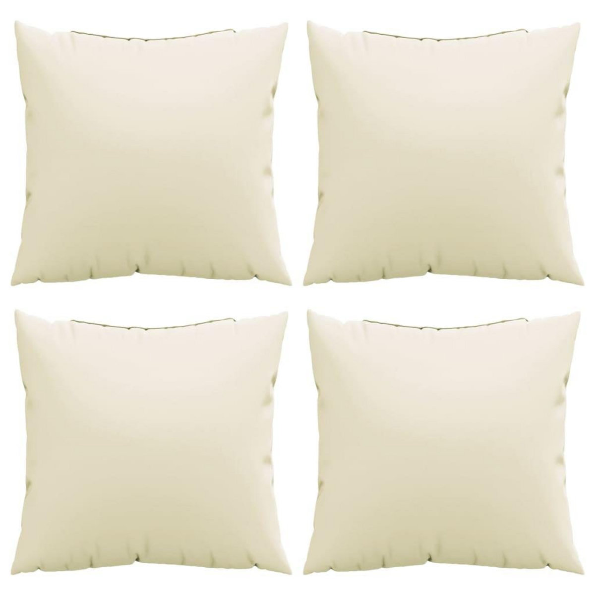 VIDAXL Coussins de canape lot de 4 creme 50x50 cm tissu