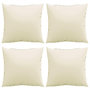 Voir la diapositive 4 : VIDAXL Coussins de canape lot de 4 creme 50x50 cm tissu