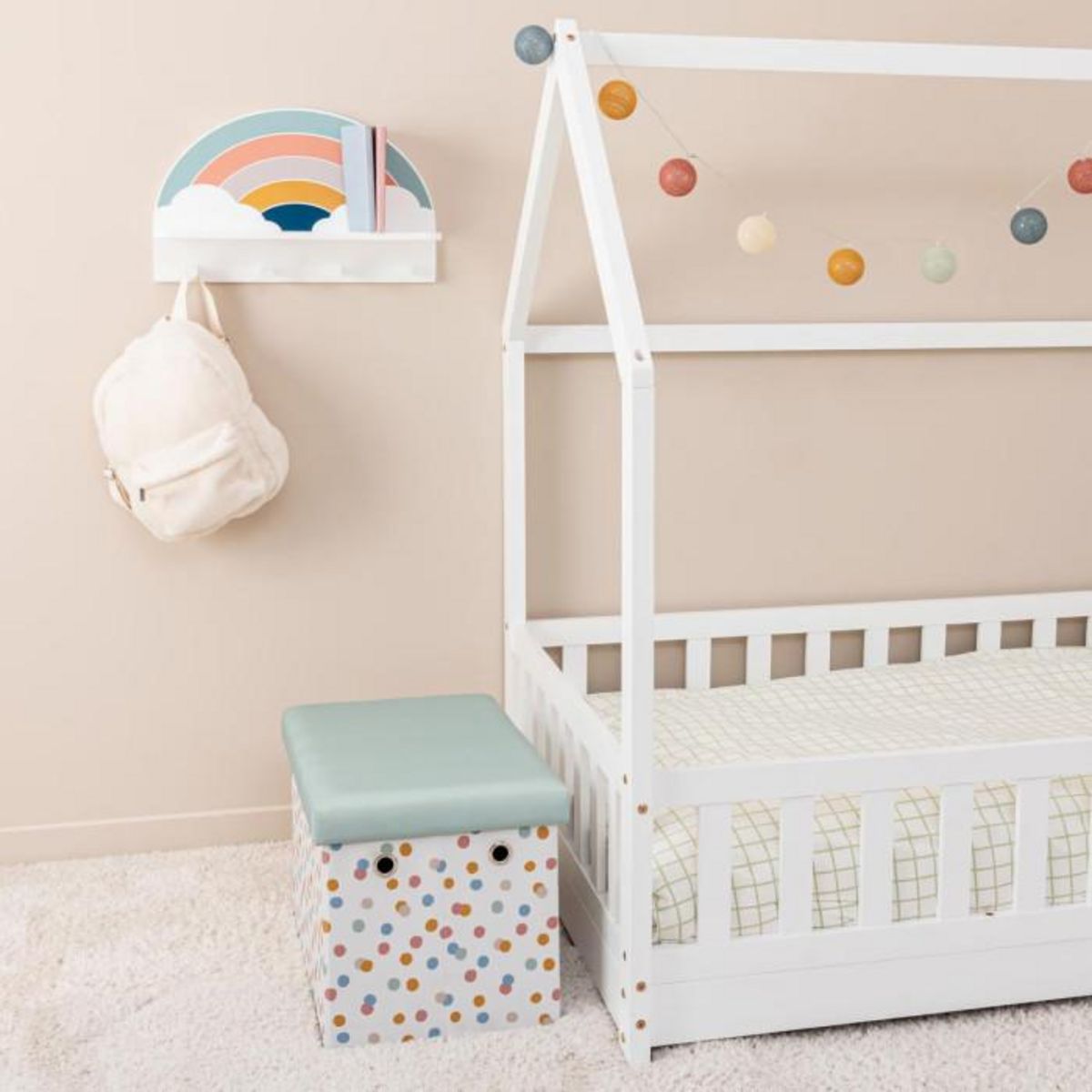 Atmosphera Kids Patère Avec Étagère  Arc-en-Ciel  48cm Multicolore