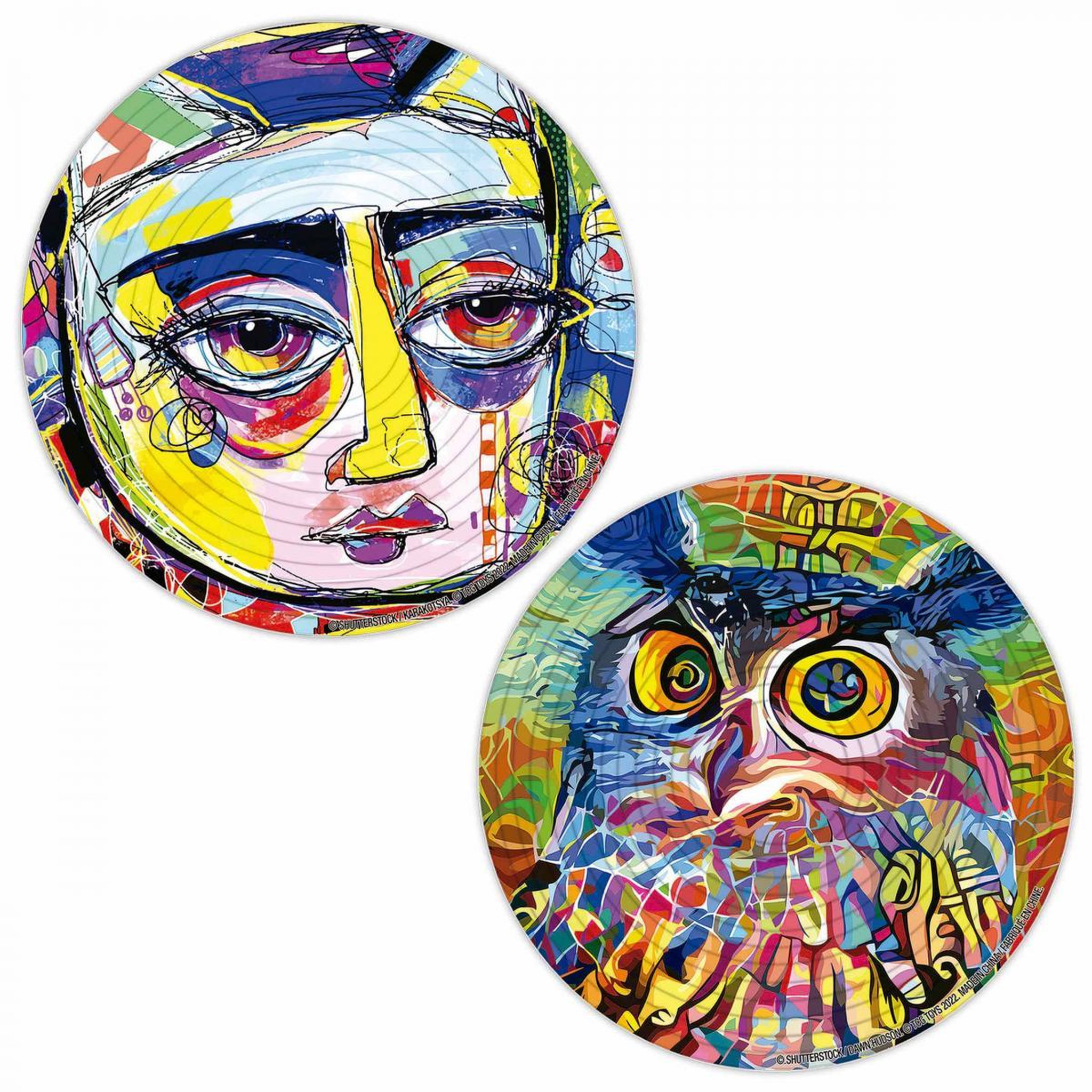 Voir la diapositive 2 : EDUCA Round 3D puzzle Abstract art