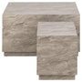 Voir la diapositive 1 : LISA DESIGN Pueblo - lot de 2 tables basses - effet marbre gris - 100 et 44 cm