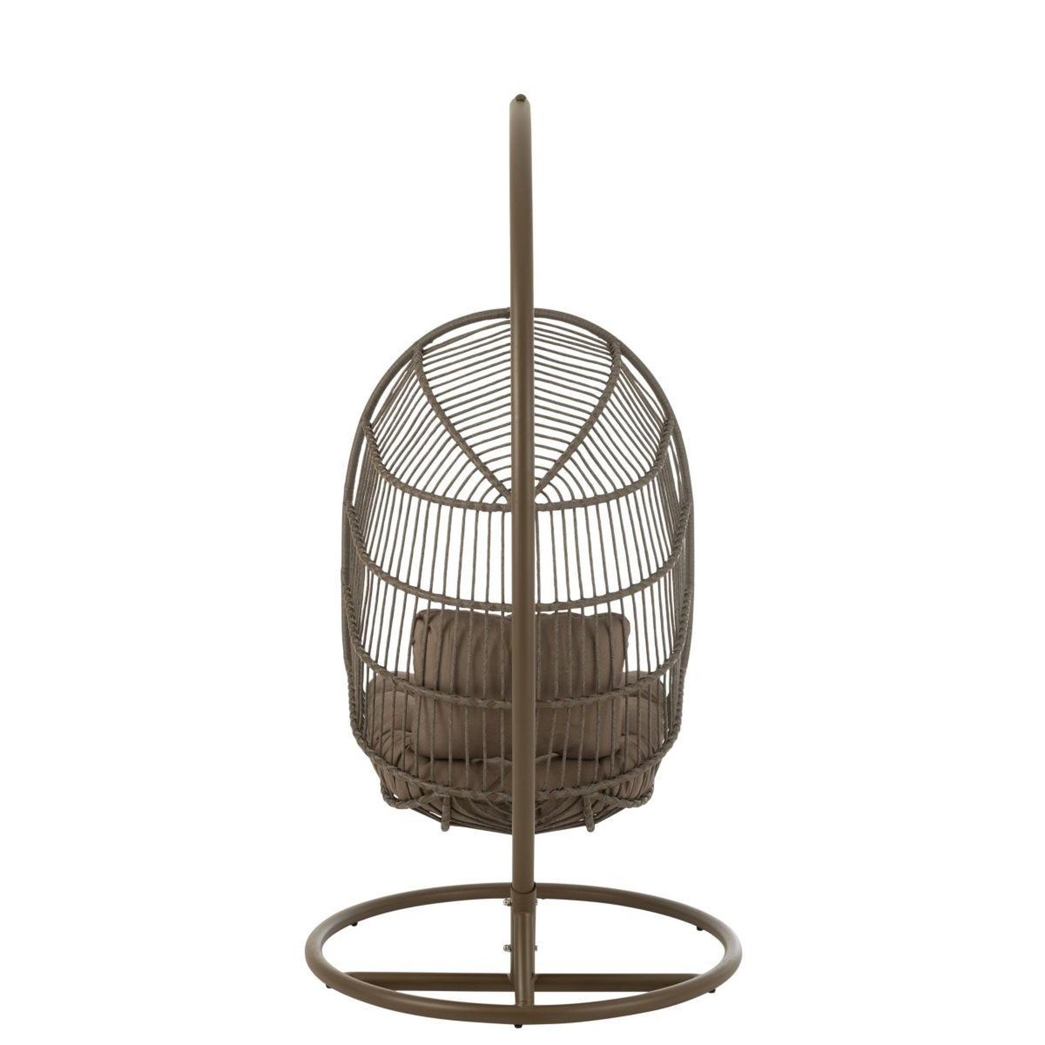 Voir la diapositive 4 : J-LINE Fauteuil suspendu design corde  egga  203cm marron