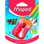 MAPED Taille-crayons 2 trous spécial coloriage avec réservoir Color'Peps rouge