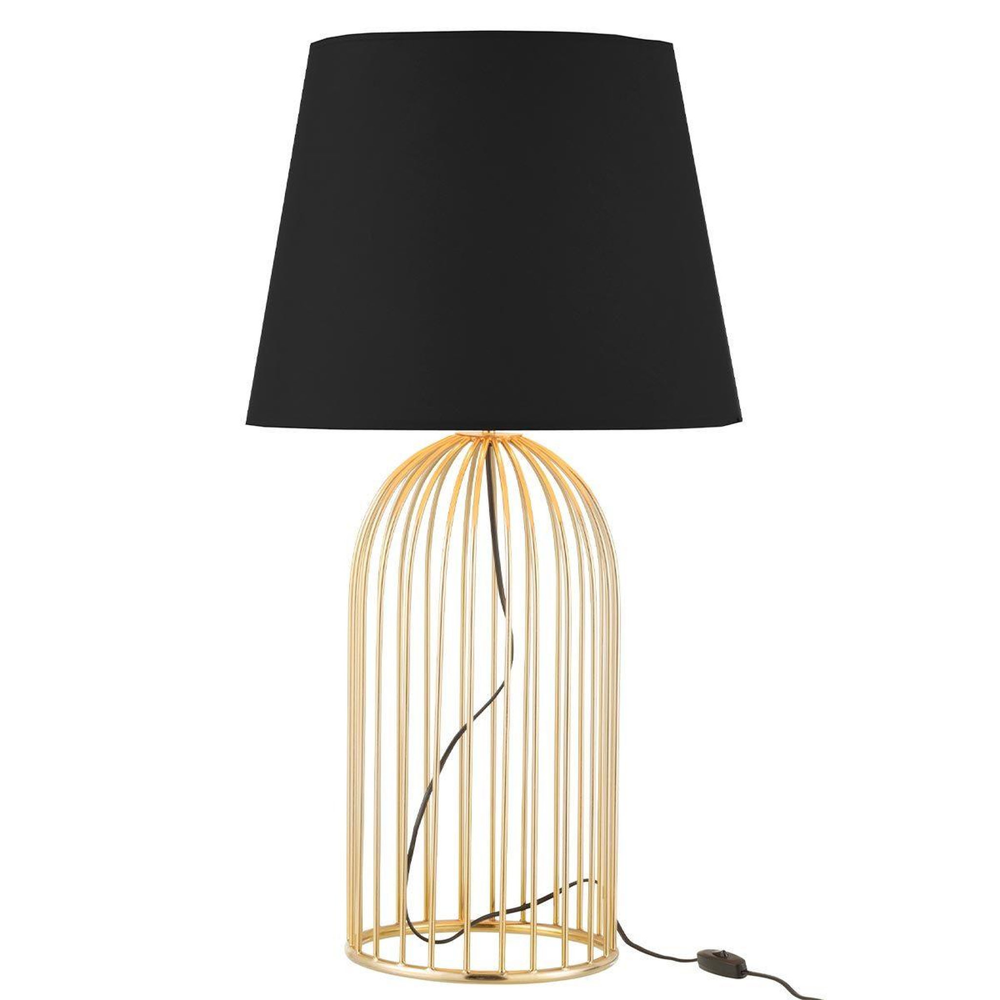 Voir la diapositive 2 : J-LINE Lampe à poser design  joni  61cm noir & or