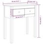 Voir la diapositive 6 : VIDAXL Table console 70x35x75 cm Bois massif de pin