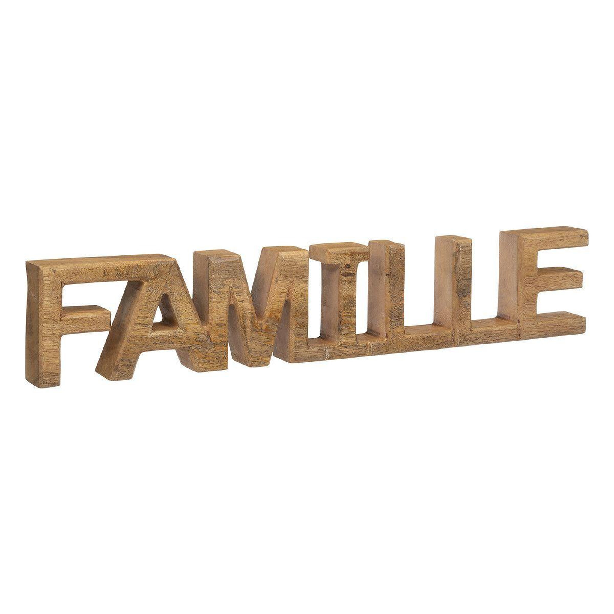 Voir la diapositive 1 : ATMOSPHERA Mot déco à poser famille  faustine  53cm beige