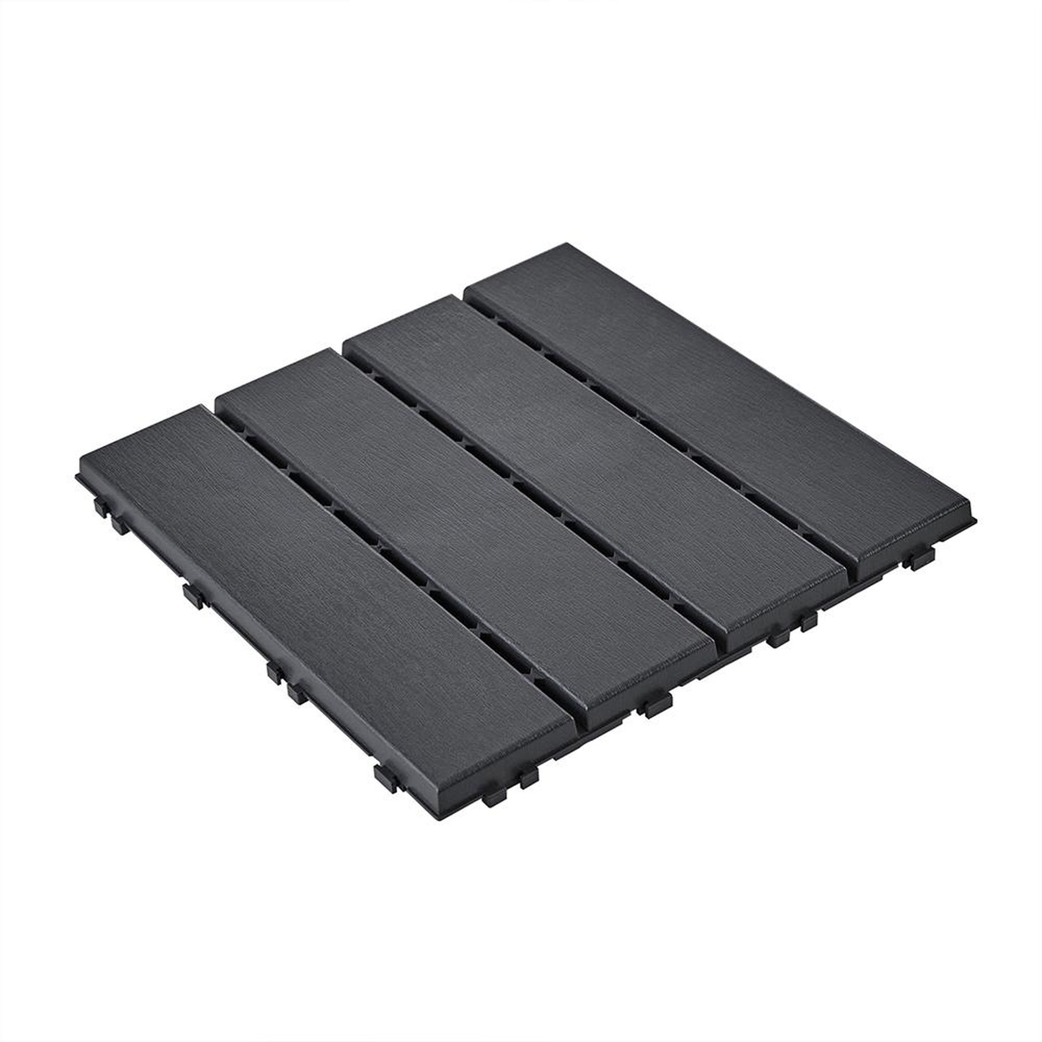 SOBUY Dalle Sol Modulaire Noir 30x30x2cm SDA15-HG