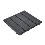 SOBUY Dalle Sol Modulaire Noir 30x30x2cm SDA15-HG