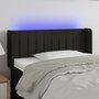 Voir la diapositive 1 : VIDAXL Tete de lit a LED Noir 83x16x78/88 cm Tissu