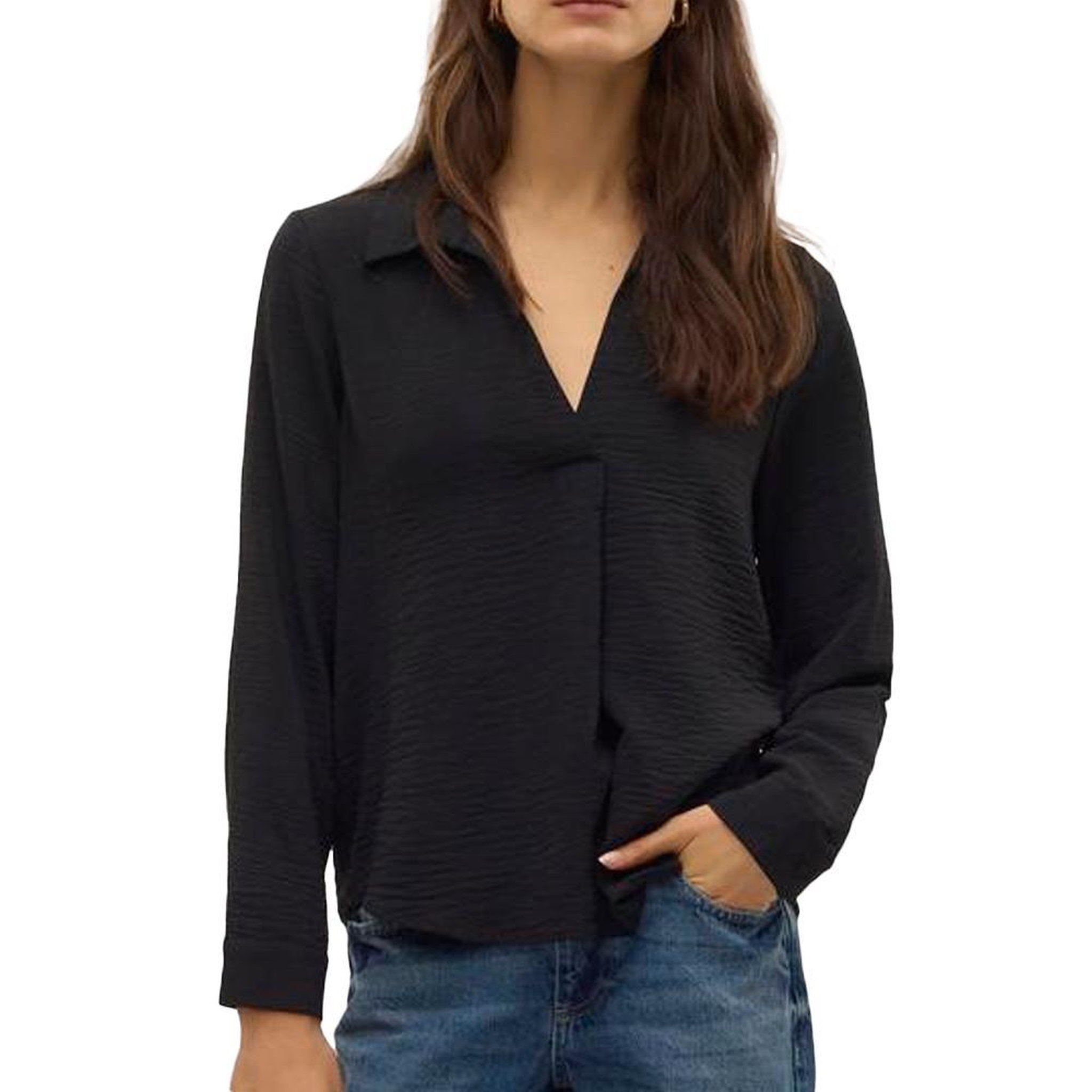 Vero Moda Blouse Noire Femme Vero Moda Malva. Coloris disponibles : Noir