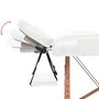 Voir la diapositive 5 : VIDAXL Table de massage pliable a 2 zones 10 cm d'epaisseur Blanc