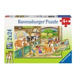 RAVENSBURGER RAVENSBURGER Merry Farm life, 2 x 24st.