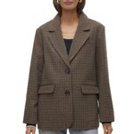 Vero Moda Blazer Pied poule  Femme Vero  oda Julie. Coloris disponibles : Marron