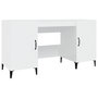 Voir la diapositive 2 : VIDAXL Bureau Blanc brillant 140x50x75 cm Bois d'ingenierie