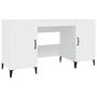 Voir la diapositive 2 : VIDAXL Bureau Blanc brillant 140x50x75 cm Bois d'ingenierie