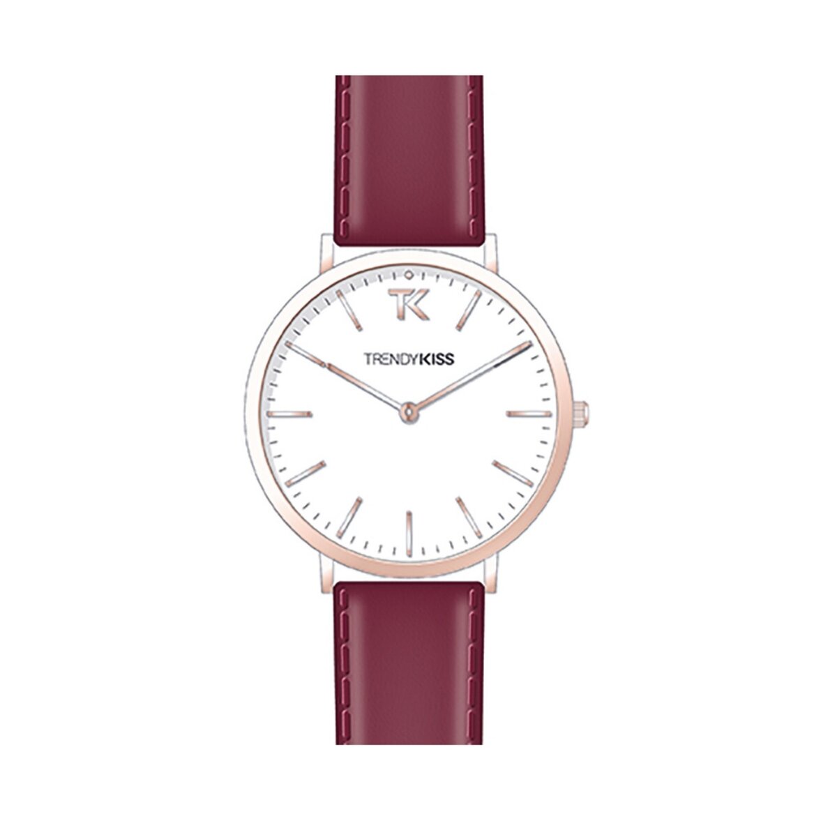 BLUE PEARLS Montre Femme Trendy Kiss Lovisa en cuir Rouge