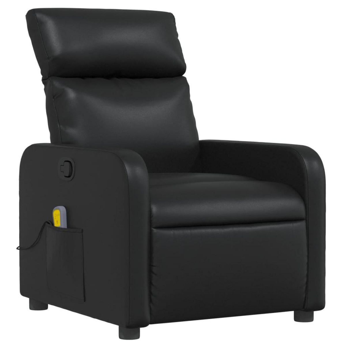 VIDAXL Fauteuil de massage inclinable Noir Similicuir