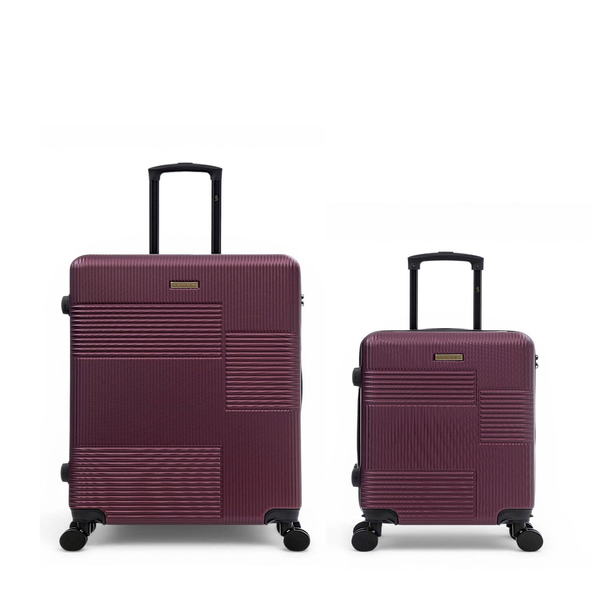 LES P'TITES BOMBES LPB Lot de 2 Valises Rigides Grand Format et Cabine LIVIA