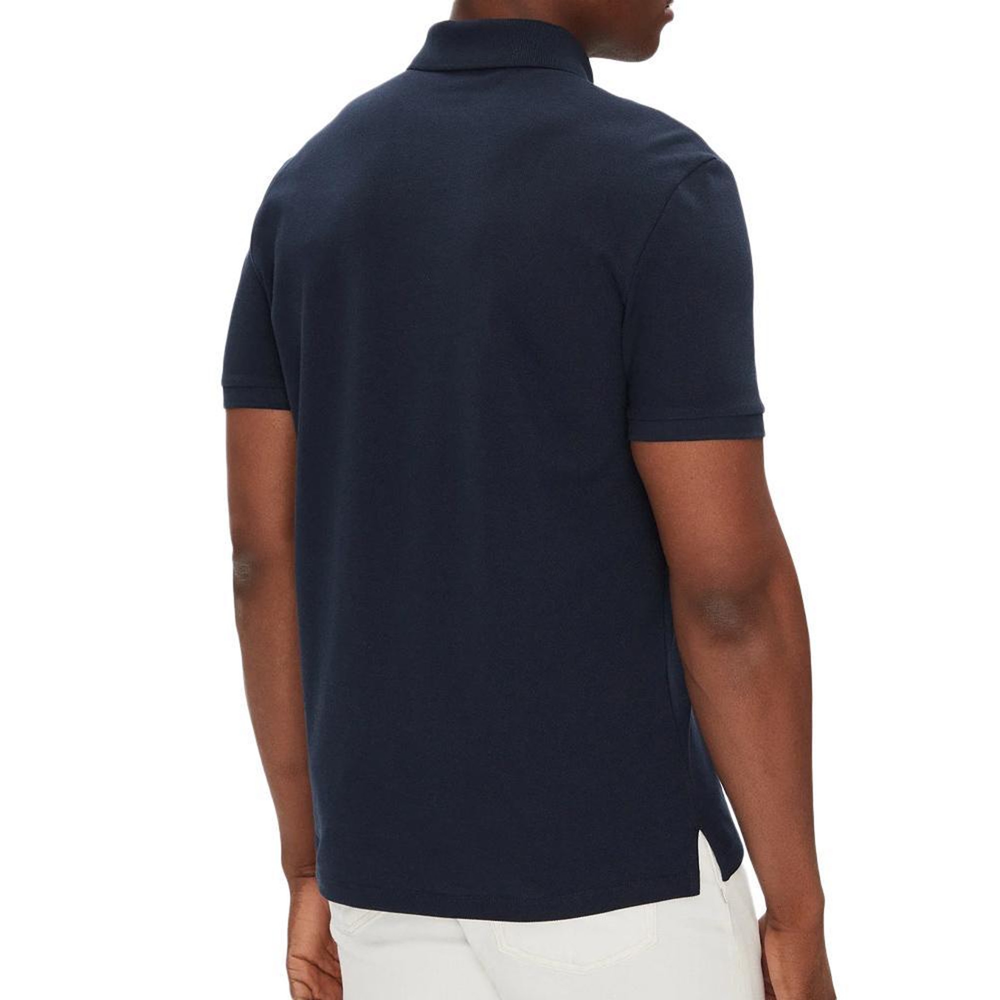 Voir la diapositive 2 : CALVIN KLEIN JEANS Polo Marine Homme Calvin Klein Jeans Ss Monogram Pique