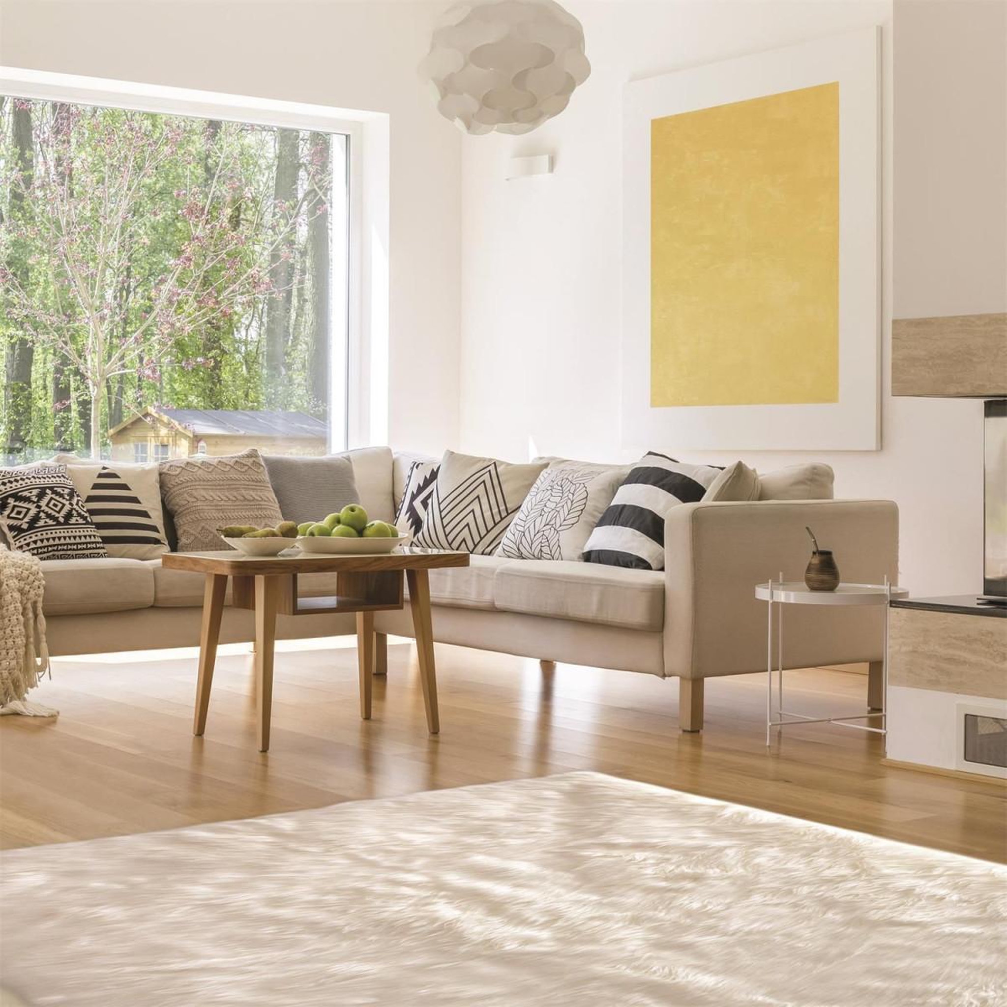 Voir la diapositive 2 : The Home Deco Factory Tapis imitation fourrure  hijak  115x170cm écru