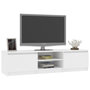 Voir la diapositive 3 : VIDAXL Meuble TV Blanc 140x40x35,5 cm Bois d'ingenierie