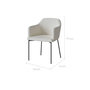 Voir la diapositive 4 : MAISON PAVANE Fauteuil blanc en tissu effet laine bouclette-Glam