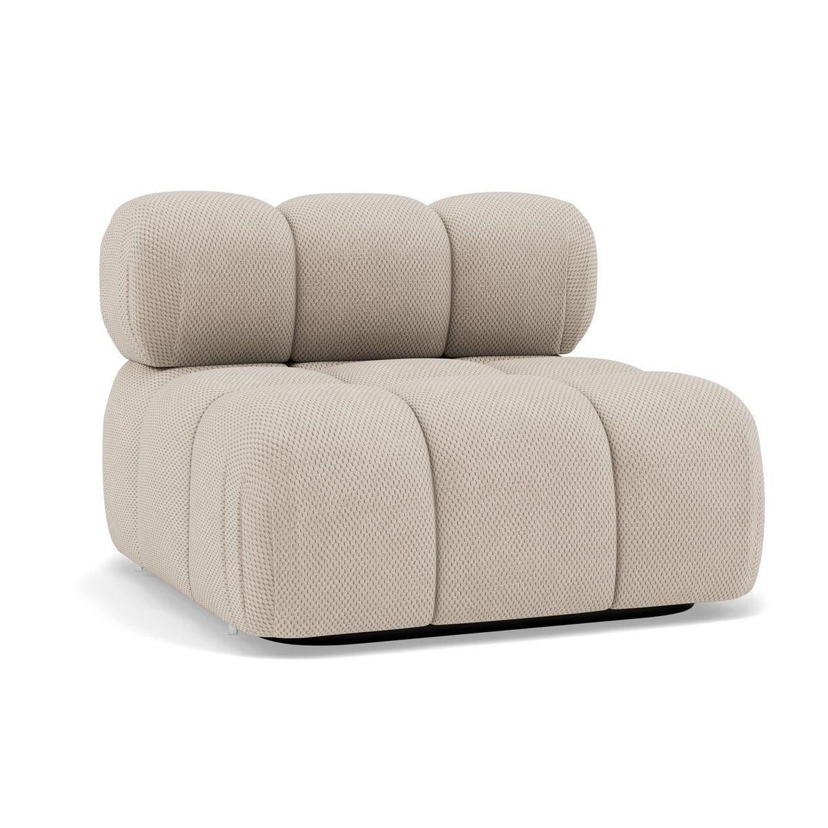 LISA DESIGN Ruby - module d'assise sans accoudoirs en velours texturé