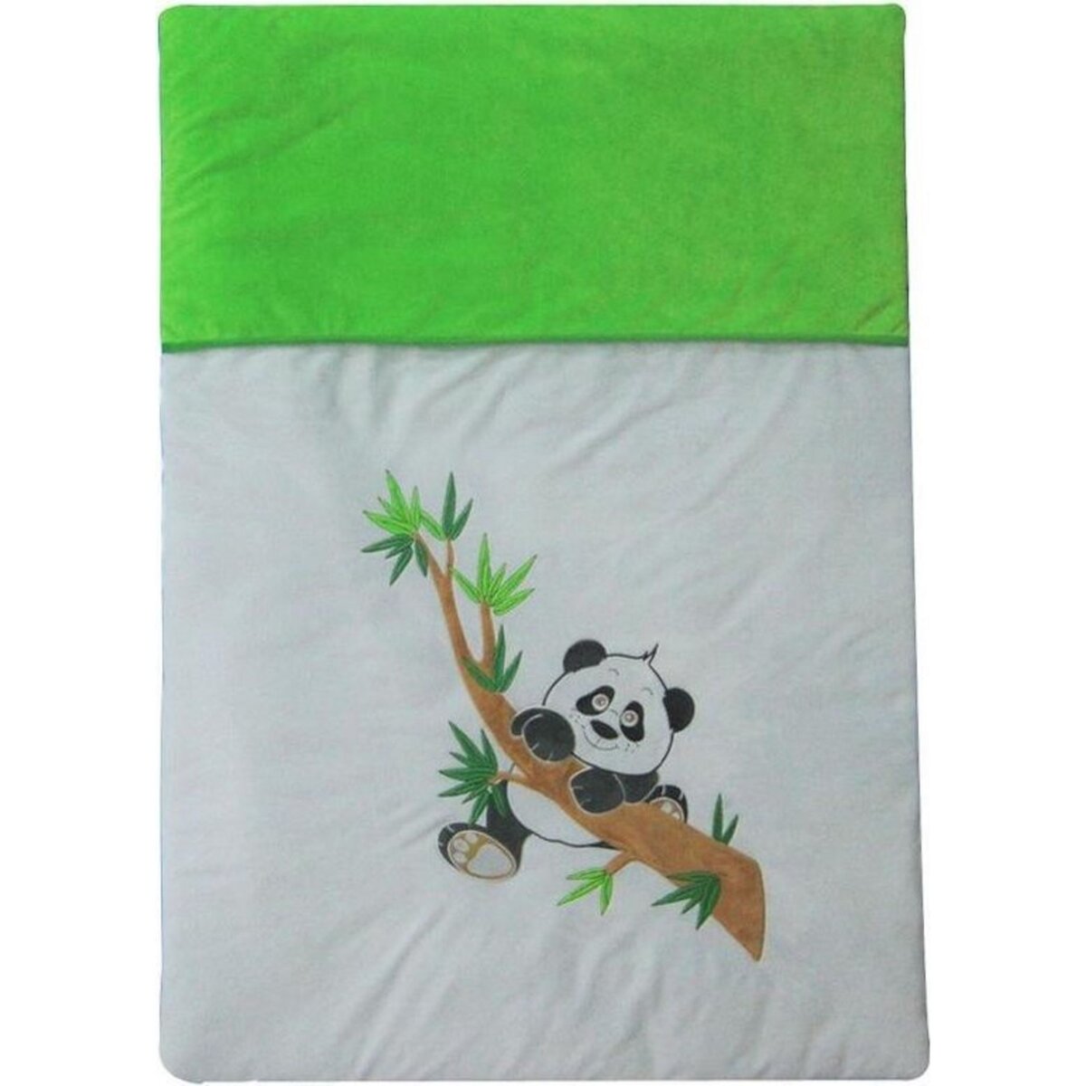  Panda - edredon - 120x80 cm - blanc/vert