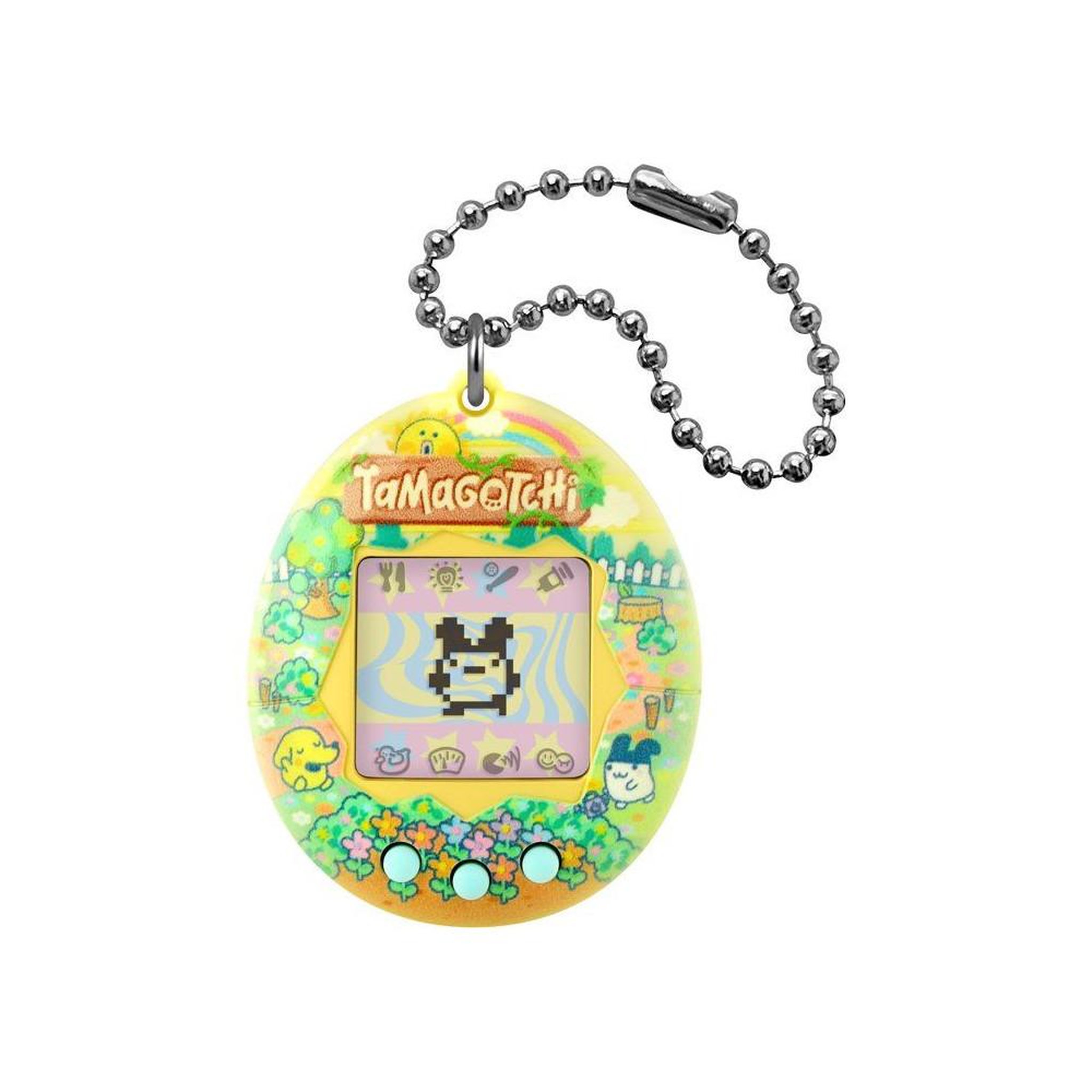 Jeu portable animal virtuel Tamagotchi Flower Garden Gen2, écran LCD rétroéclairé monochrome, jeu interactif et chaîne porte-clés