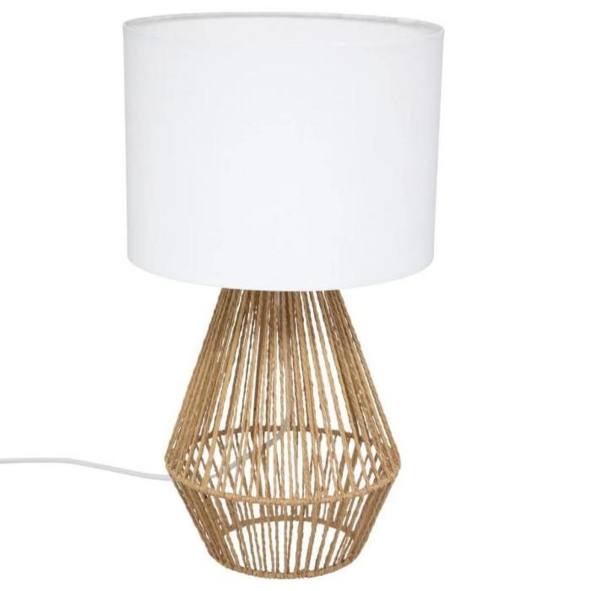 ATMOSPHERA Lampe à Poser Design  Lila  40cm Beige & Blanc