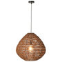 Voir la diapositive 2 : Paris Prix Lampe Suspension Torsade  Sharron  50cm Marron