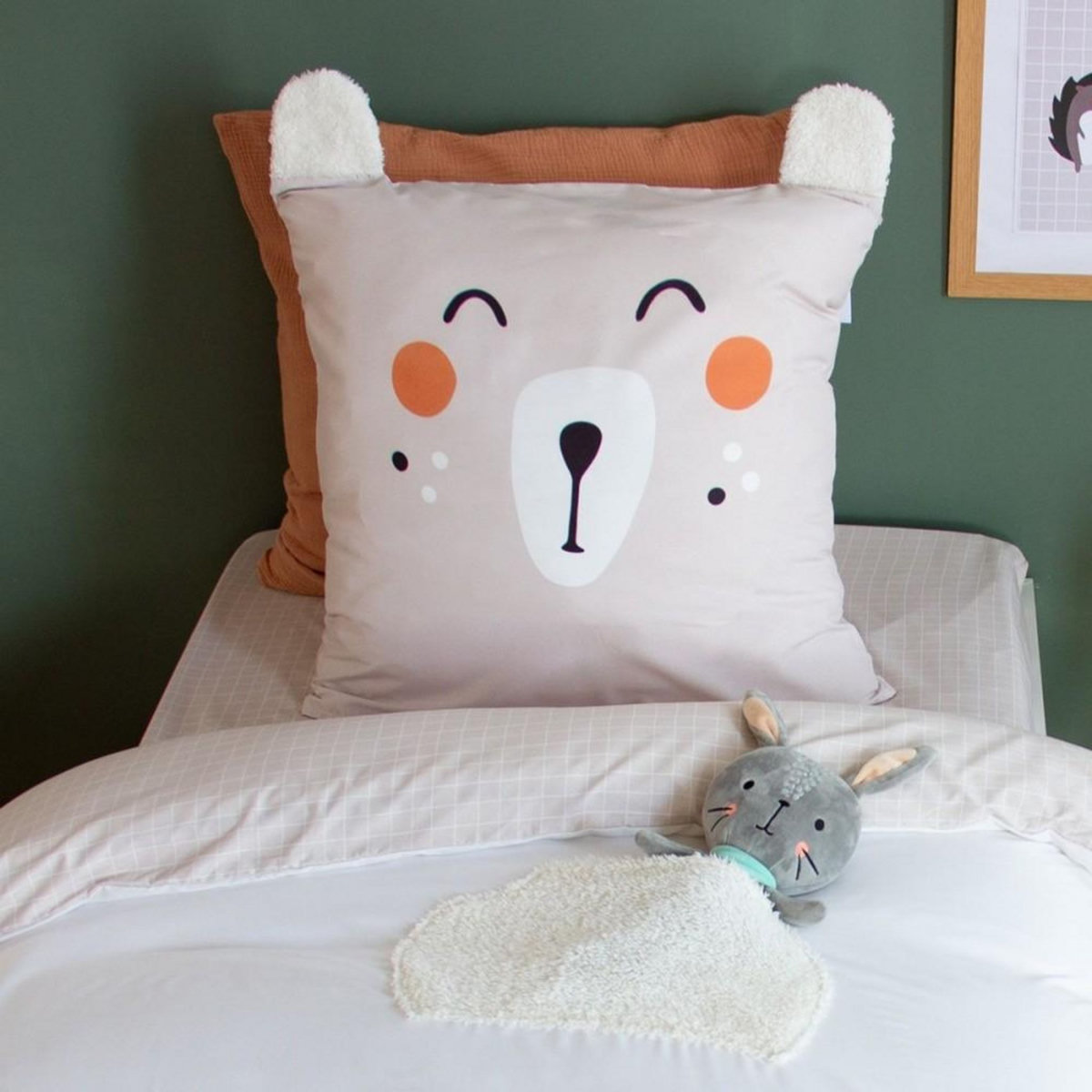 COTE DECO Housse de couette 140x200 + 1 taie FOREST