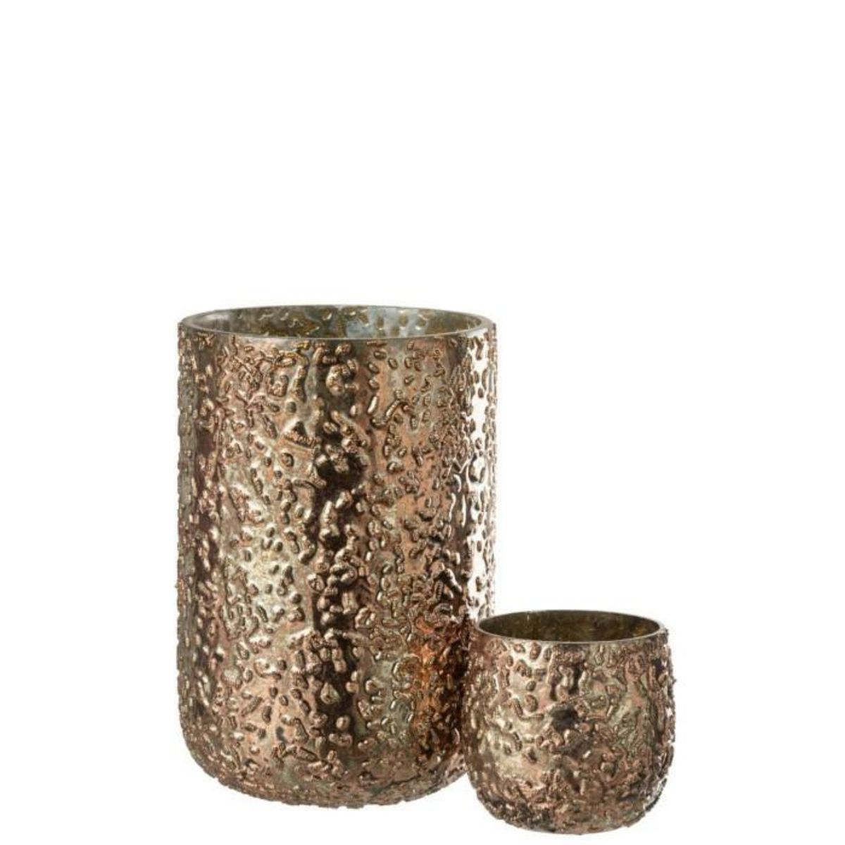 Paris Prix Photophore en Verre  Oxyde  20cm Cuivre