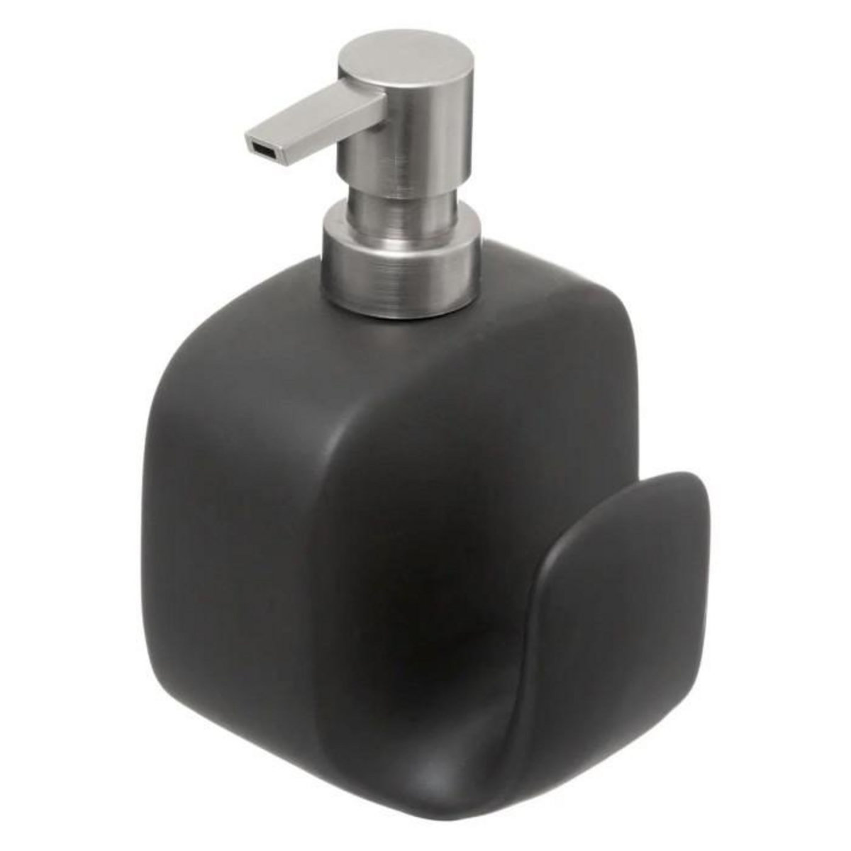 FIVE Distributeur de Savon en Céramique  Porte-Éponge  15cm Noir
