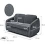 Voir la diapositive 4 : Habitat et Jardin Canapé convertible express en tissu texturé  Laurie  - Couchage 140 cm -  3 places - Gris