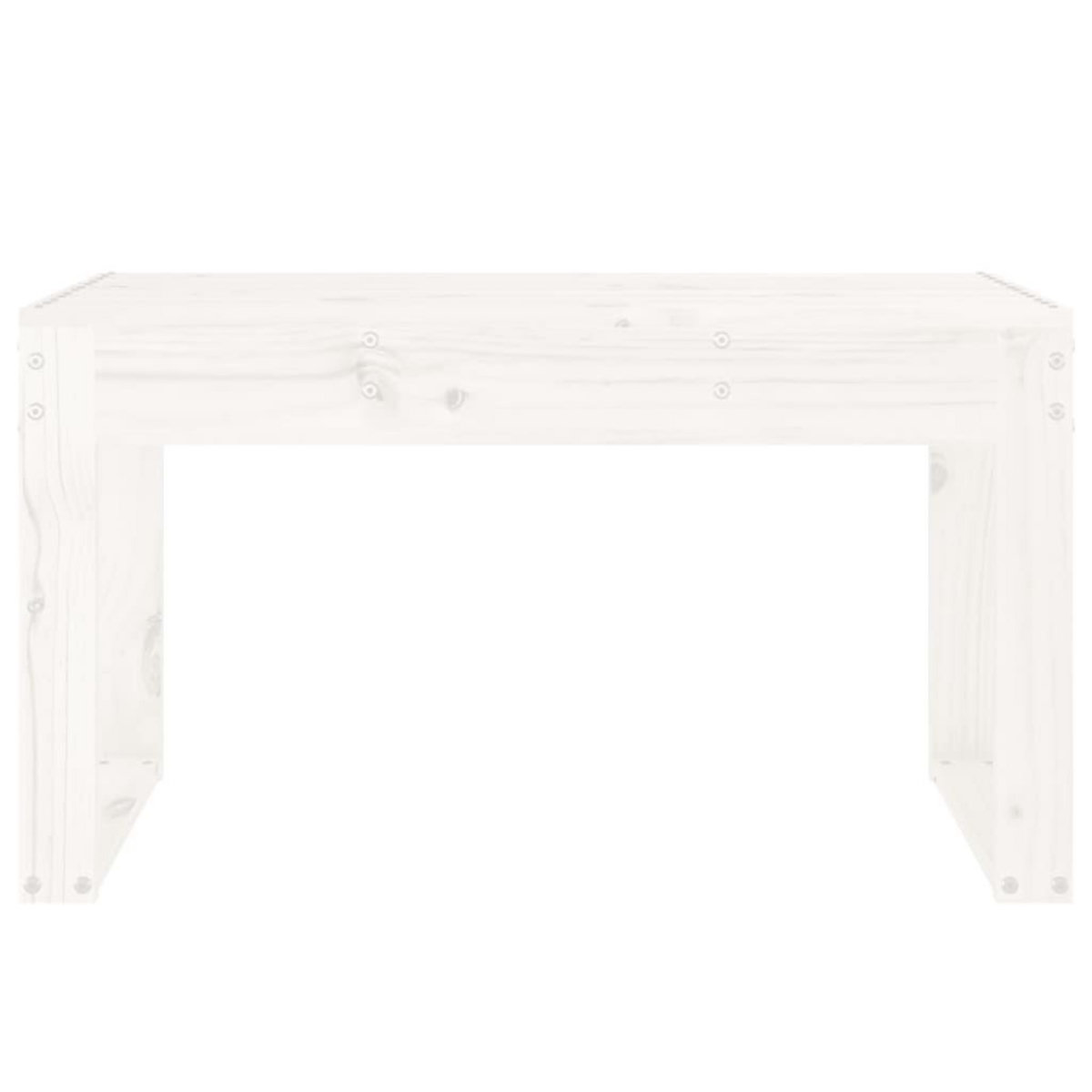 VIDAXL Banc de jardin blanc 80x38x45 cm bois massif de pin