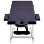 Voir la diapositive 3 : VIDAXL Table de massage pliable 2 zones Aluminium Violet