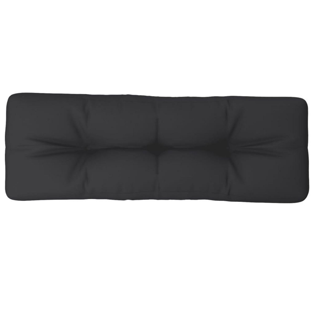 VIDAXL Coussin de palette noir 120x40x12 cm tissu