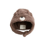 Petit Béguin Chapka bébé en sherpa Câlins. Coloris disponibles : Marron