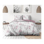 Voir la diapositive 4 : HOME LINGE PASSION Parure de couette 240x260 cm HOME LINGE PASSION POMPADOUR : Housse de couette + 2 taies d'oreiller - 100% Coton 57 Fils - Blanc/