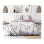 Voir la diapositive 4 : HOME LINGE PASSION Parure de couette 240x260 cm HOME LINGE PASSION POMPADOUR : Housse de couette + 2 taies d'oreiller - 100% Coton 57 Fils - Blanc/