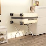 VIDAXL Porte bagages Noir et argenté 56x40x49 cm