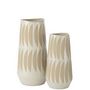Voir la diapositive 2 : Paris Prix Vase Déco en Grès  Kai  40cm Beige & Blanc