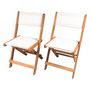 Voir la diapositive 1 : Habitat et Jardin Lot de 2 chaises pliantes en bois exotique  Seoul  - Maple - Beige