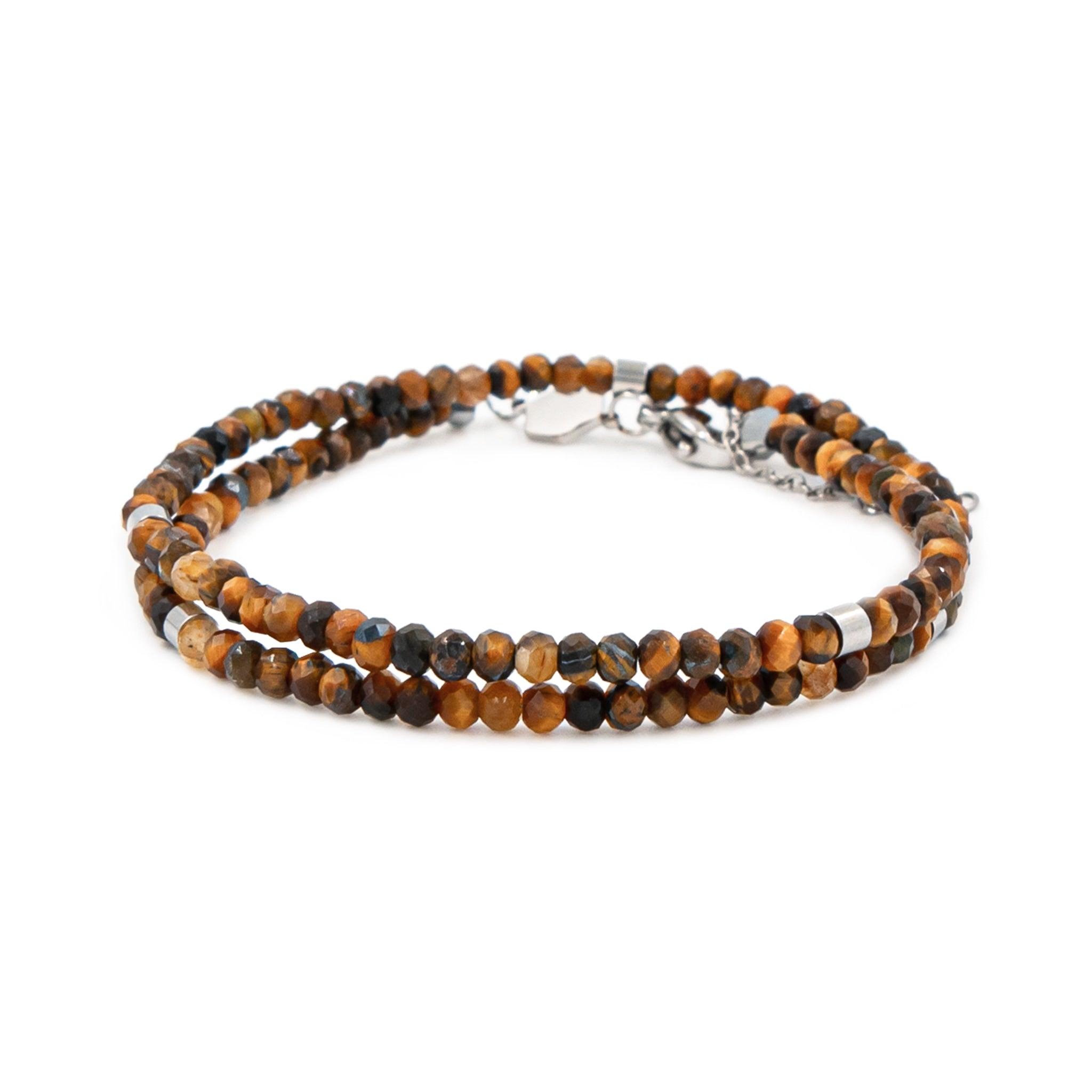 Voir la diapositive 1 : SLOYA Bracelet Lumia en pierres Oeil de Tigre