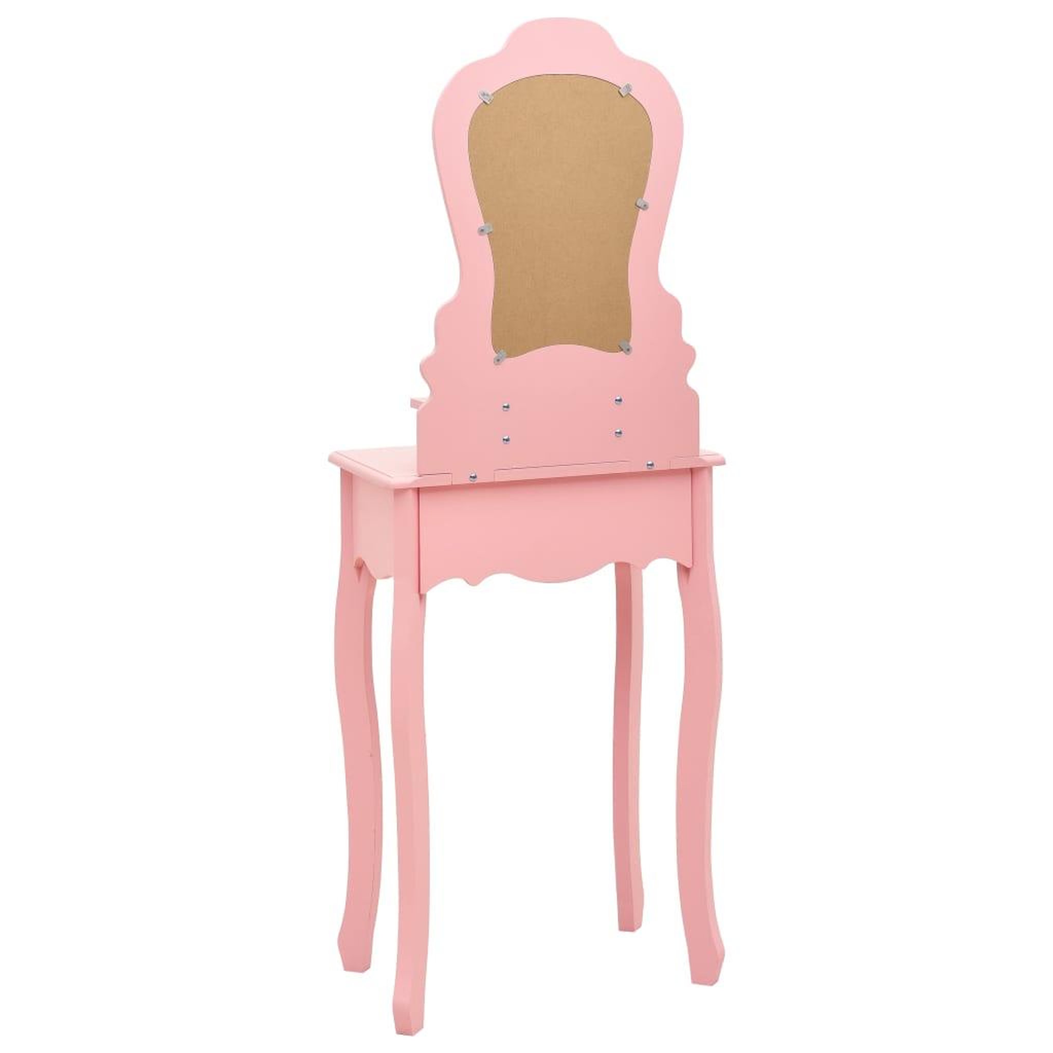Voir la diapositive 5 : VIDAXL Ensemble de coiffeuse avec tabouret Rose 50x59x136 cm Paulownia