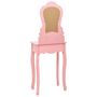 Voir la diapositive 5 : VIDAXL Ensemble de coiffeuse avec tabouret Rose 50x59x136 cm Paulownia
