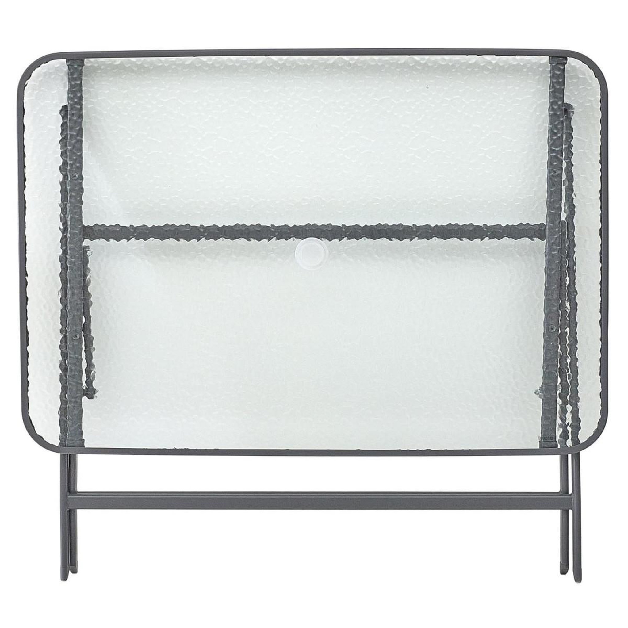 Voir la diapositive 5 : The Home Deco Factory Table de Jardin en Verre  Formentera  110cm Gris