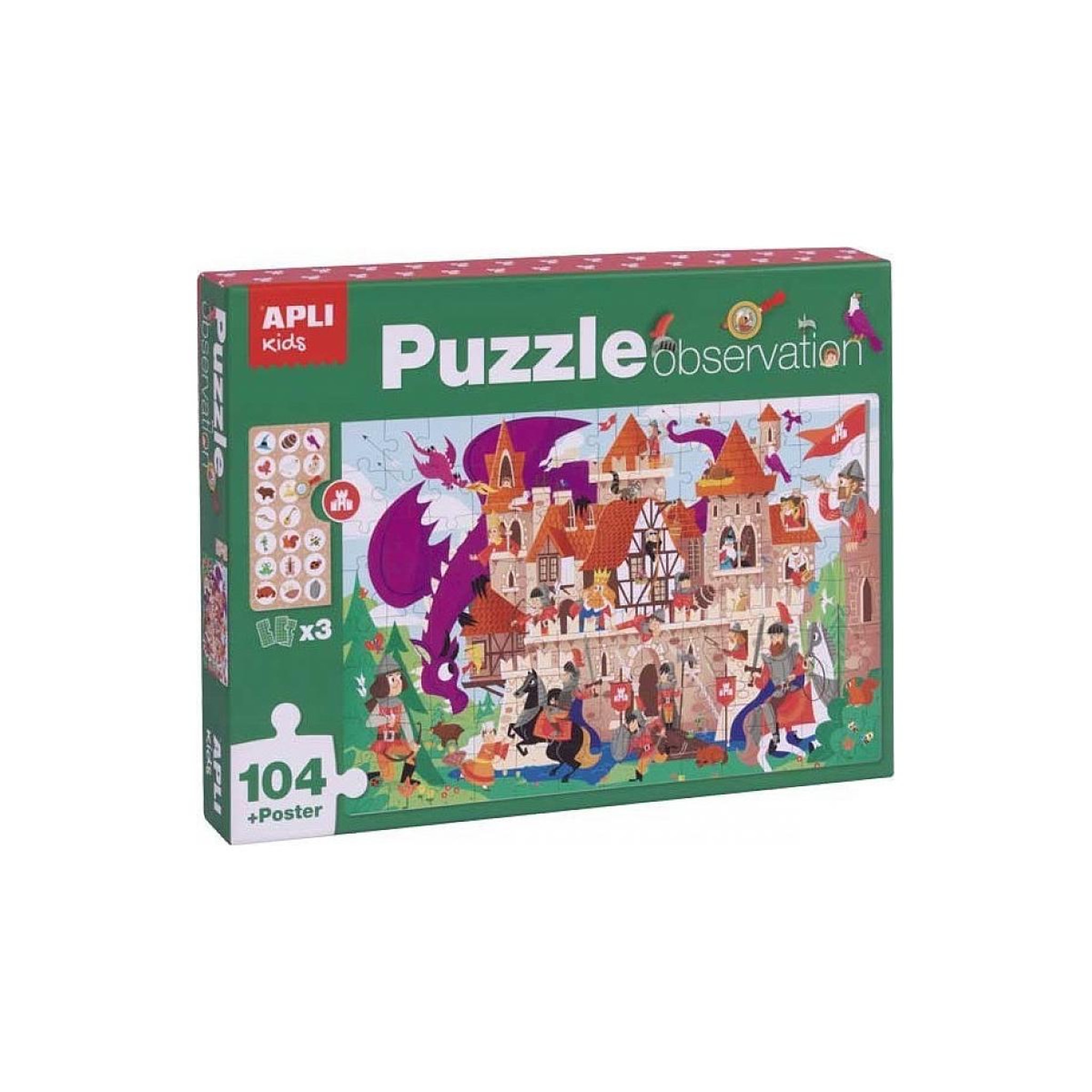 Apli Agipa Puzzle chateau observation 104 pieces