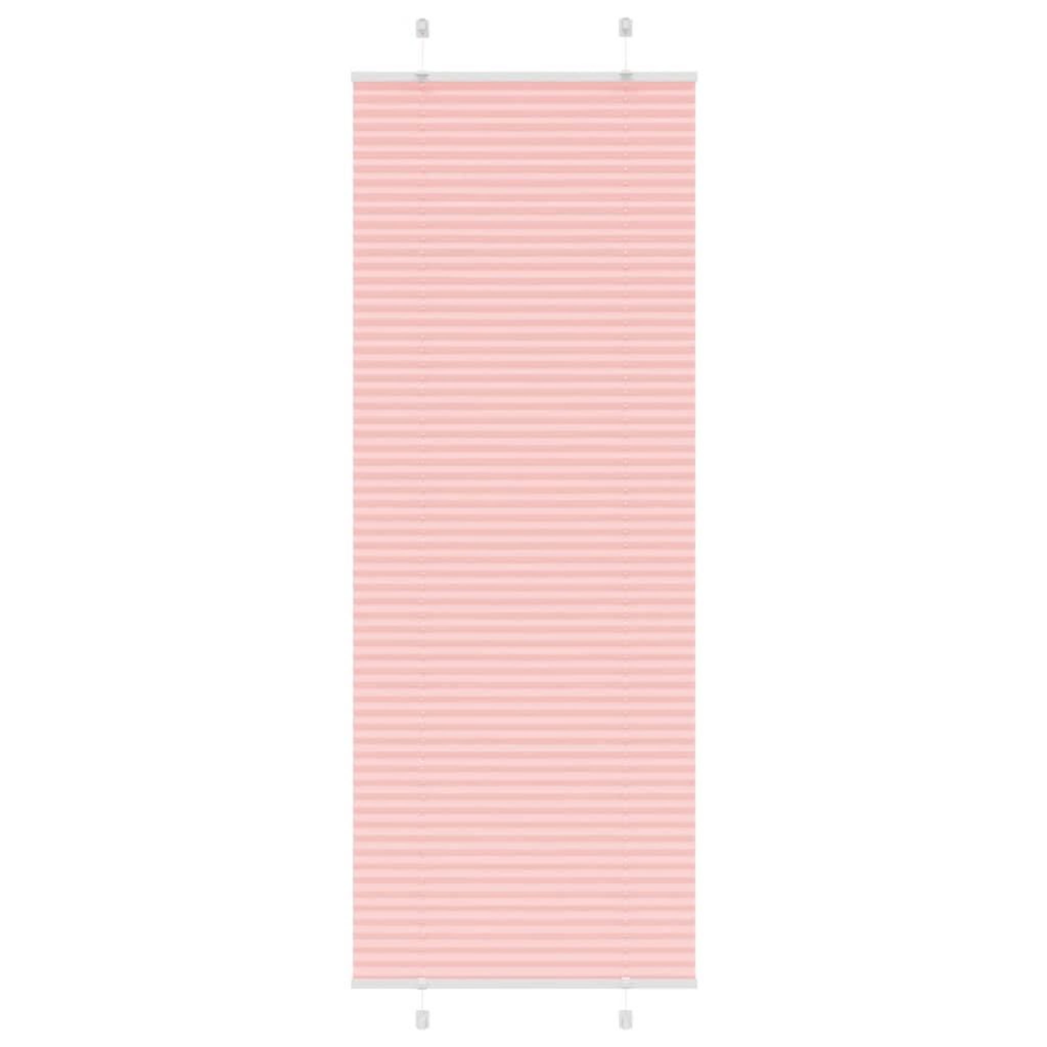 VIDAXL Store plisse rose 70x200 cm largeur du tissu 69,4 cm polyester